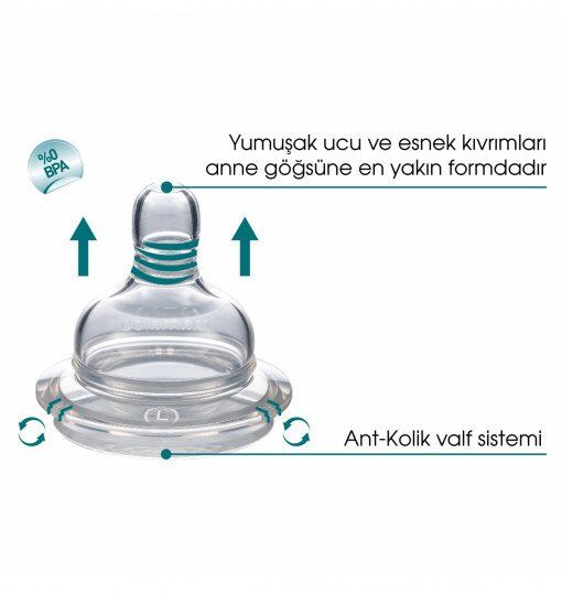 Mamajoo 2'li Silikon Biberon Emziği No:3