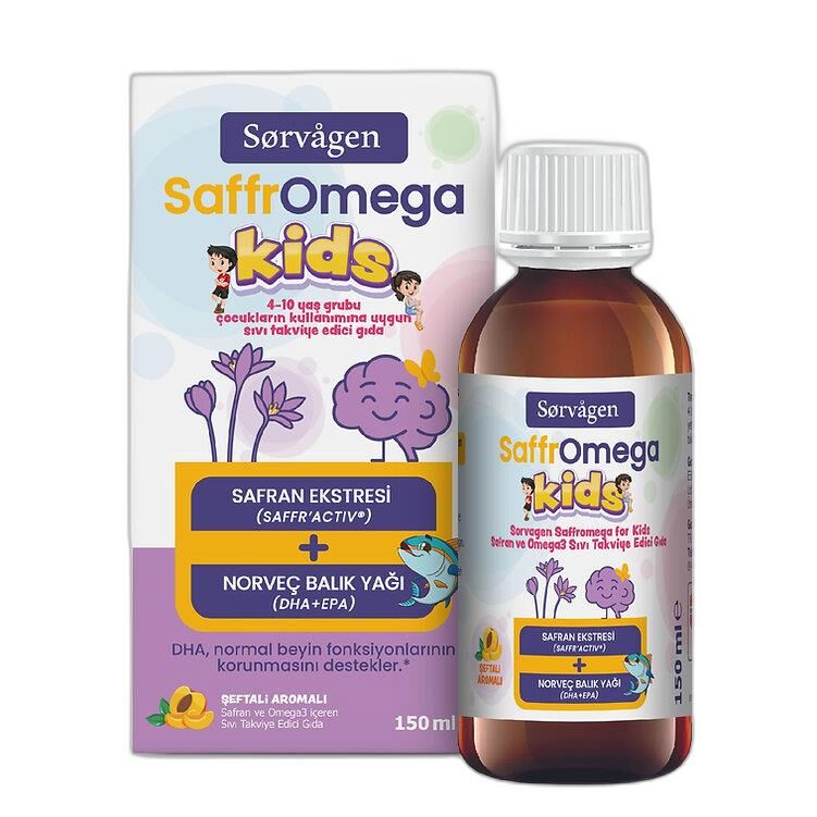 Sorvagen SaffrOmega Kids Sıvı Takviye Edici Gıda 150 ml