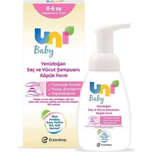 Uni Baby Yenidoğan Köpük Şampuan 200 ml