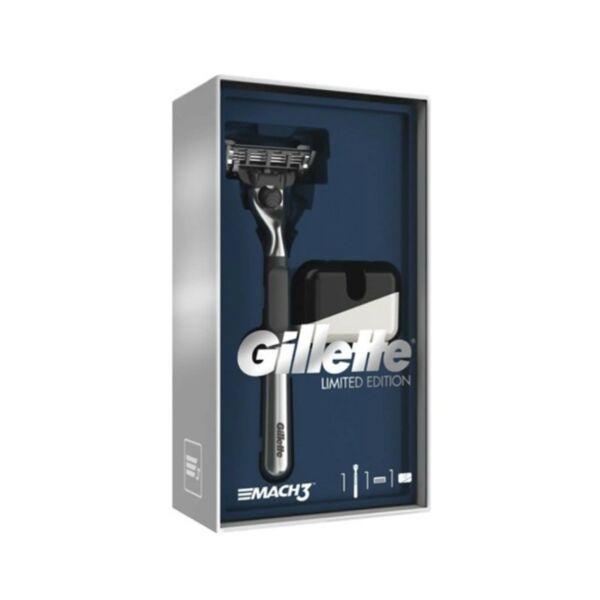 Gillette Mach3 Tıraş Makinesi Özel Seri Krom Kaplama + (Tıraş Makinesi Standı)