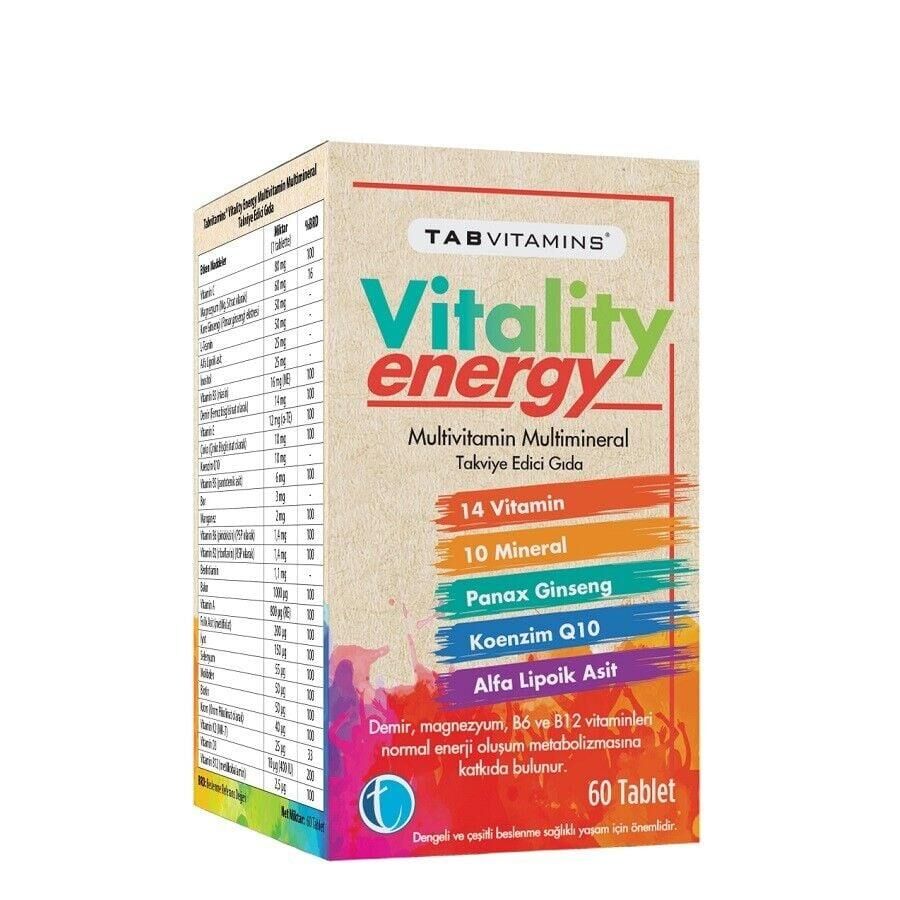 TabVitamins Vitality Energy Multivitamin Multimineral 60 Tablet