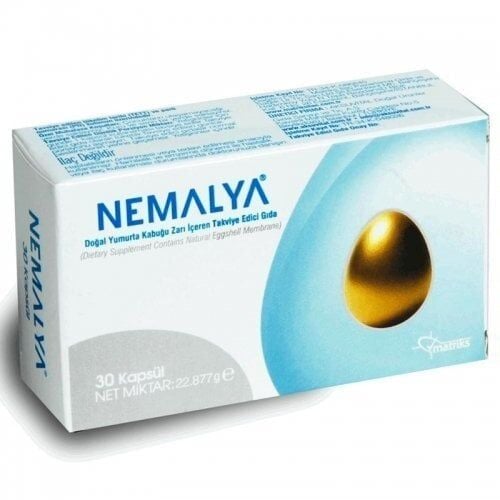 Nemalya Doğal Yumurta Kabuğu Zarı İçerikli Takviye Edici Gıda 30 Kapsül