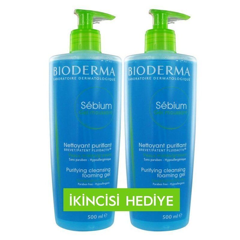 Bioderma Sebium Foaming Gel Temizleme Jeli 500 ml 2li
