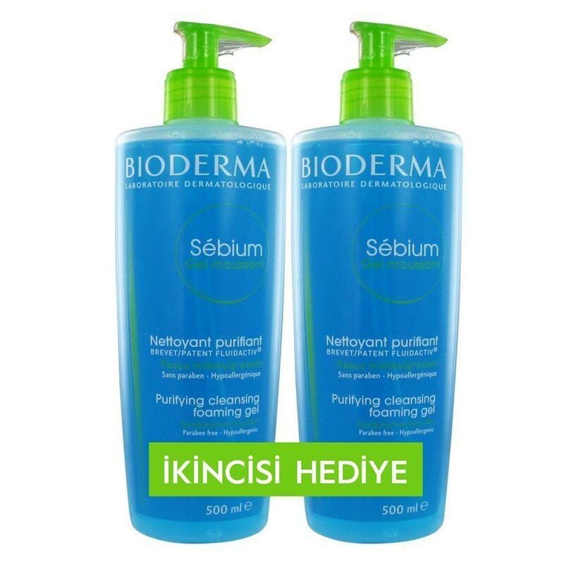 Bioderma Sebium Foaming Gel Temizleme Jeli 500 ml 2li