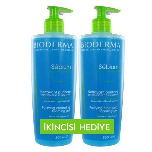 Bioderma Sebium Foaming Gel Temizleme Jeli 500 ml 2li