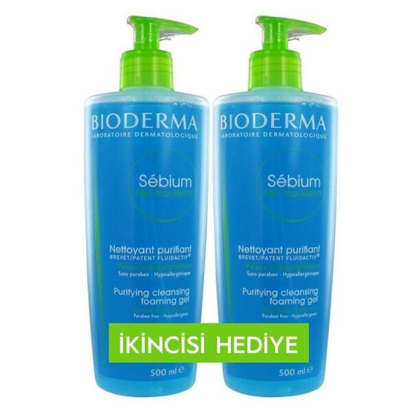 Bioderma Sebium Foaming Gel Temizleme Jeli 500 ml 2li
