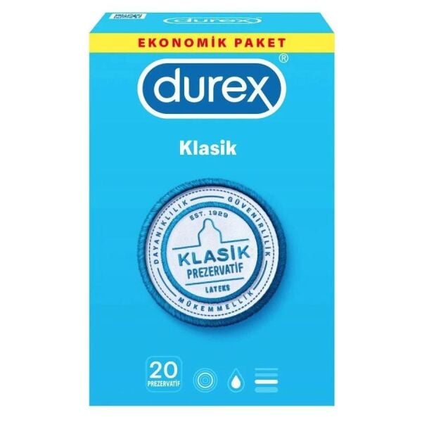 Durex Klasik 20 li Prezervatif