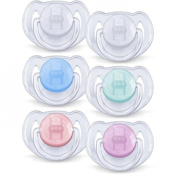 Avent 6-18 Ay Üstü Silikon Emzik İkili ŞEFFAF SCF170/62