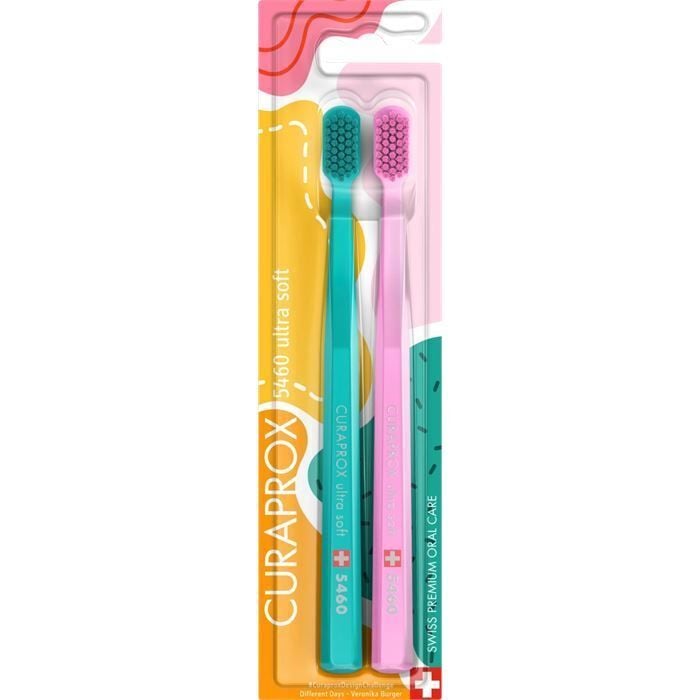 Curaprox 5460 Diş Fırçası Yeşil ve Pembe 2'li