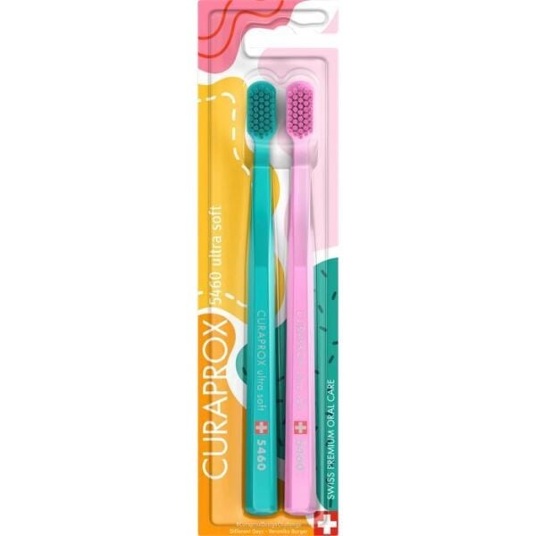 Curaprox 5460 Diş Fırçası Yeşil ve Pembe 2'li
