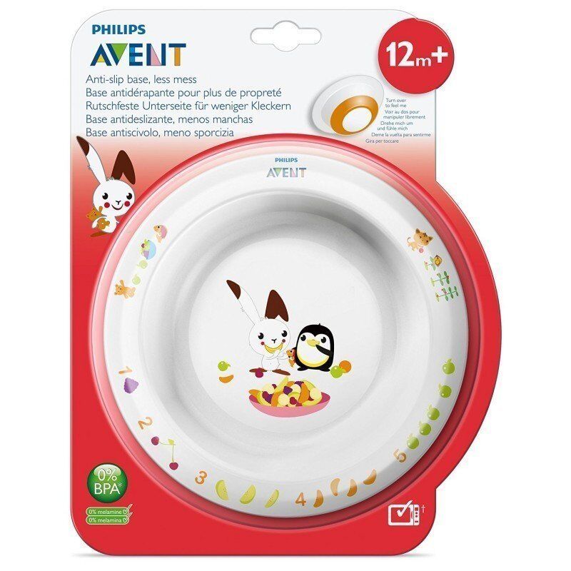 Avent Büyük Çukur Mama Tabağı 12 ay + SCF704/00 Tabak