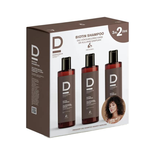Dermoskin Biotin Şampuan Saç Dökülmesine Karşı Kadın 200 ml - 3 Al 2 Öde