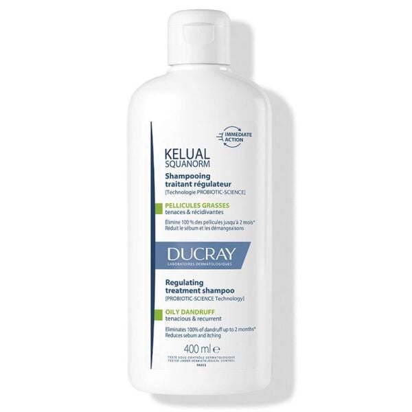 Ducray Kelual Squanorm Normal ve Yağlı Saçlar İçin Kepek Karşıtı Şampuan 400 ml