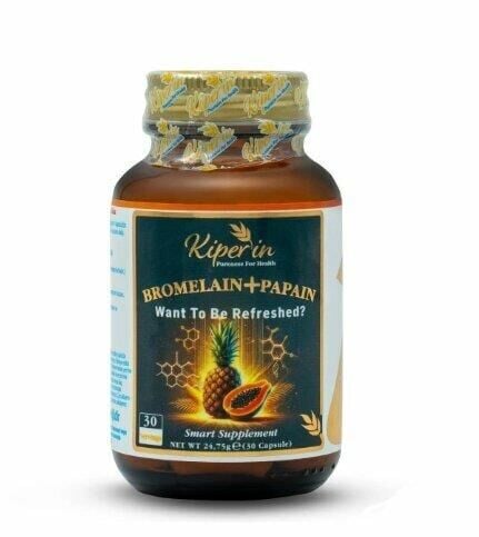 Kiperin Bromelain+Papain 30 Kapsül