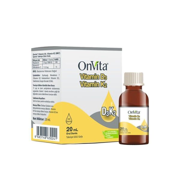 Onvita Vitamin D3K2 Damla 20 ml