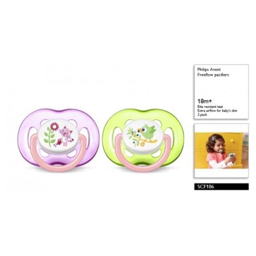 Avent Emzik 2li SCF186/25 Kiz 18+ Pembe