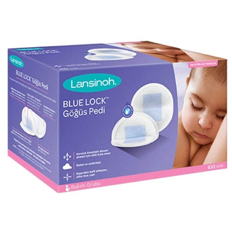 Lansinoh Blue Lock Göğüs Pedi 100 adet