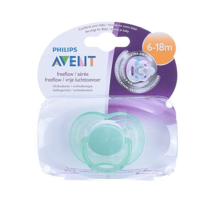 Avent Freeflow Silikon Renkli Emzik 6-18m Tekli