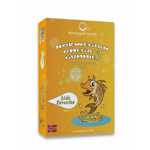 Norwegian Health Çocuk Tutti Frutti Aromalı Omega 3 Çiğnenebilir Balık Yağı Gummies 30 Kapsül