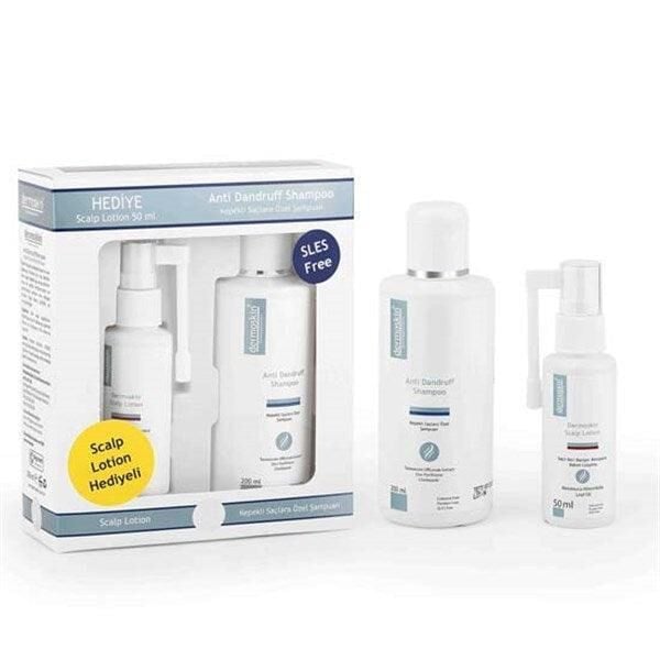 Dermoskin Anti-Dandruff Shampoo 200 ml + Scalp Lotion 50 ml Hediyeli