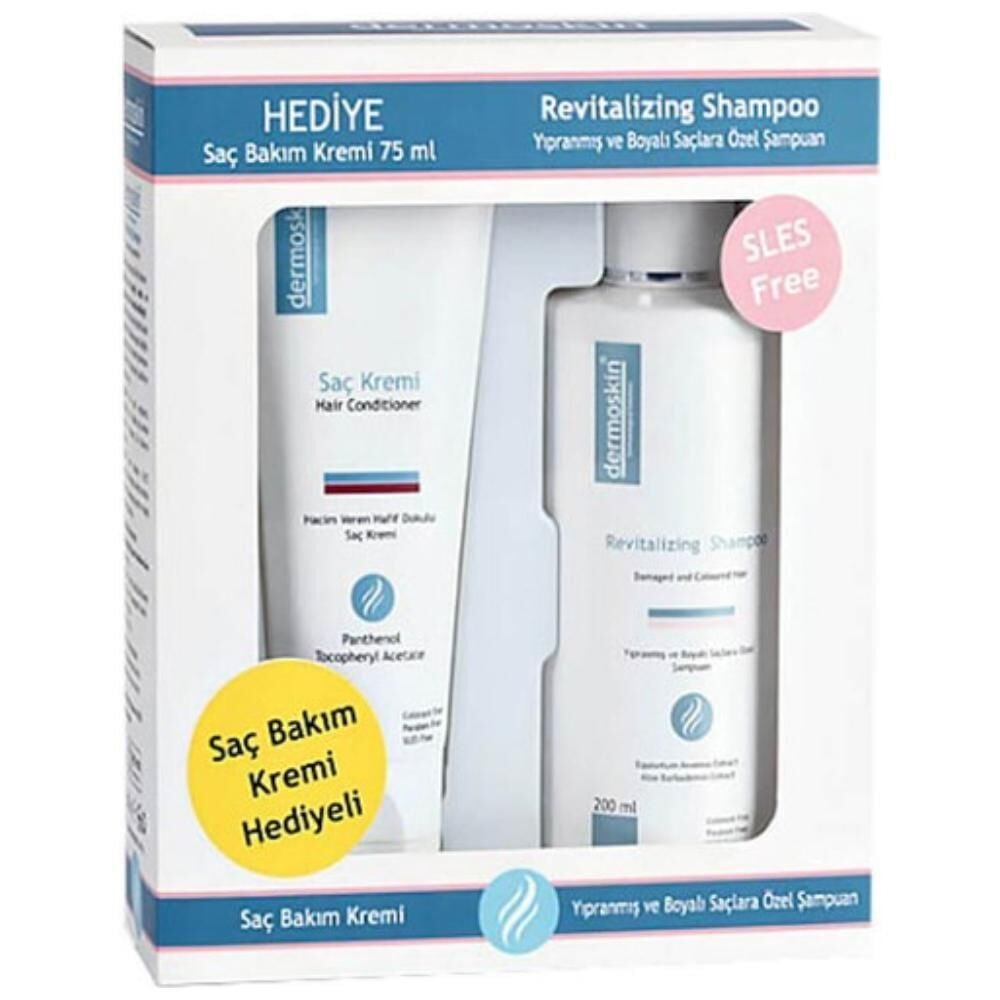 Dermoskin Saç Bakım Seti Yıpranmış ve Boyalı Saçlara Özel - Şampuan 200 ml + Saç Kremi 75 ml