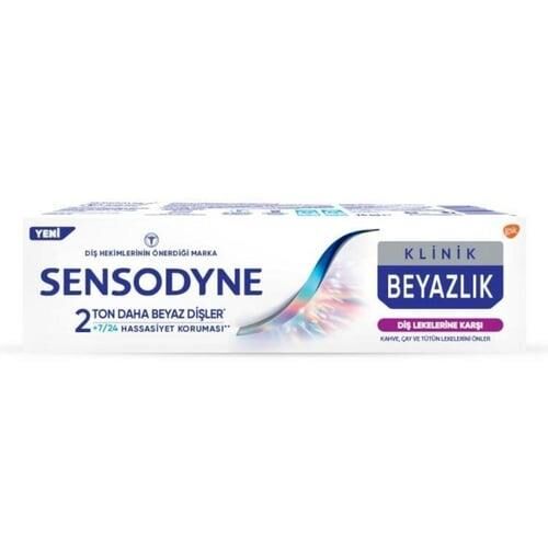 Sensodyne Klinik Beyazlık Diş Lekelerine Karşı Diş Macunu 75ml