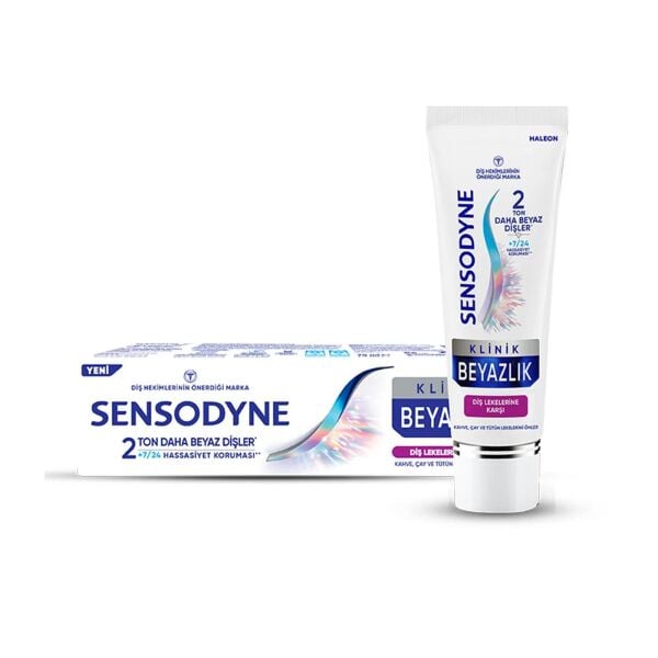 Sensodyne Klinik Beyazlık Diş Lekelerine Karşı Diş Macunu 75ml