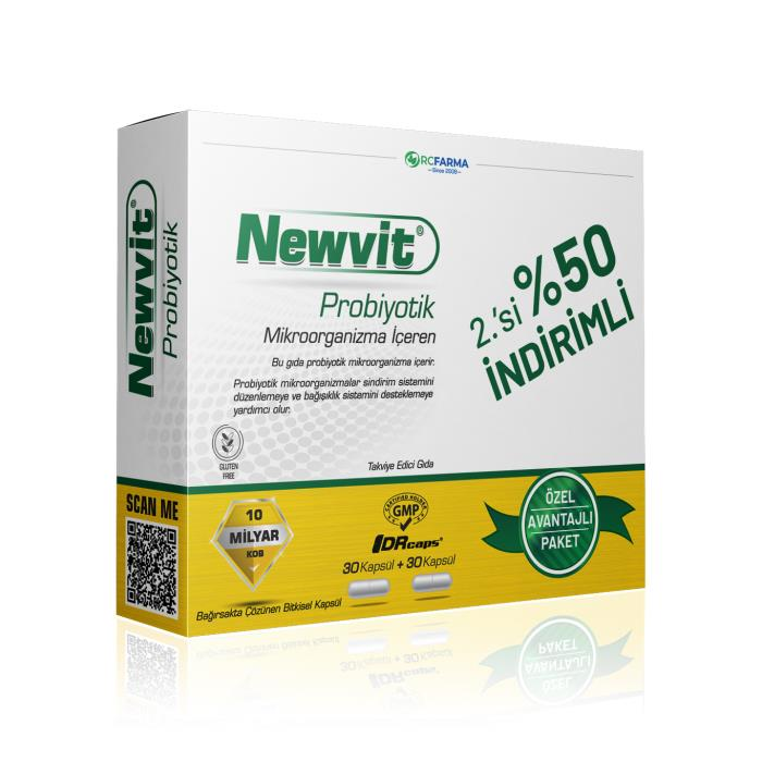Newvit Probiyotik 30 Kapsül 2li Paket