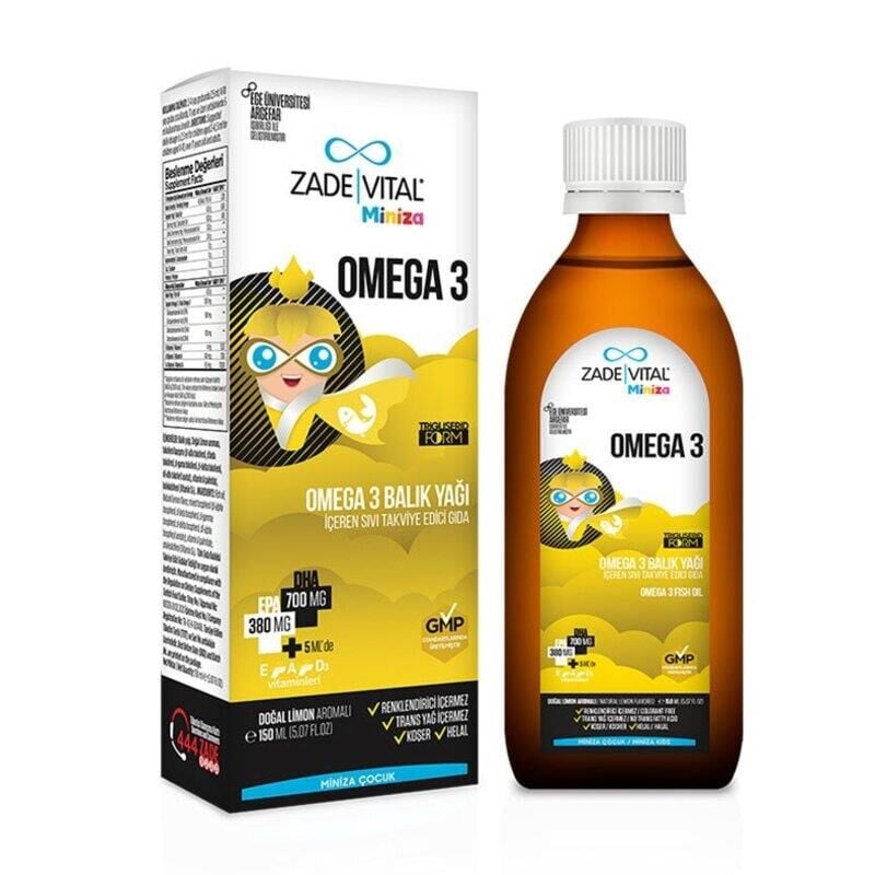 Zade Vital Miniza Omega-3 Balık Yağı 150 ml