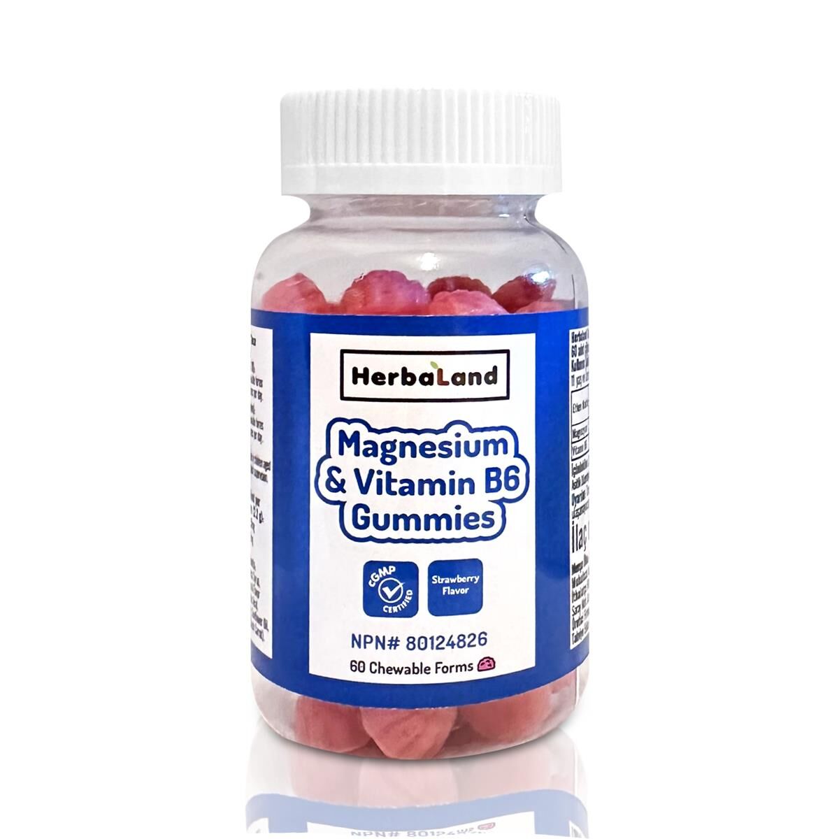 Herbaland Gummies Magnezyum ve Vitamin B6 60 Çiğnenebilir Form