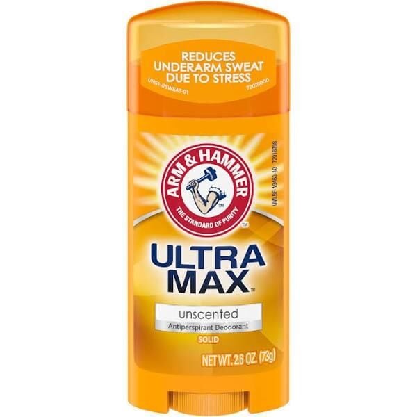 Arm Hammer Ultra Max Unscented Antiperspirant Deodorant Stick 73 gr