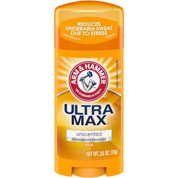 Arm Hammer Ultra Max Unscented Antiperspirant Deodorant Stick 73 gr