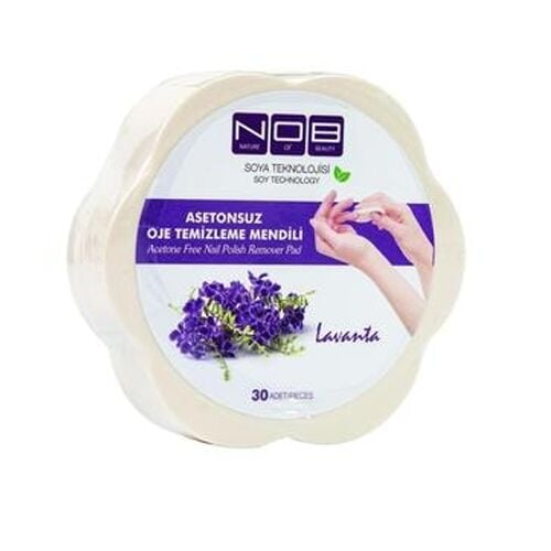 Nob Asetonsuz Oje Temizleme Mendili Lavanta