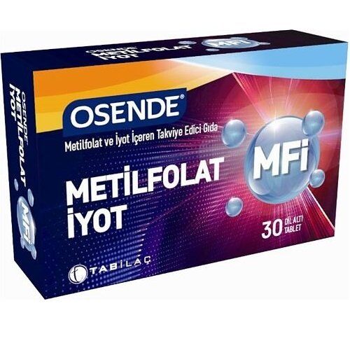 Osende MFi Metilfolat İyot 30 Dil Altı Tablet