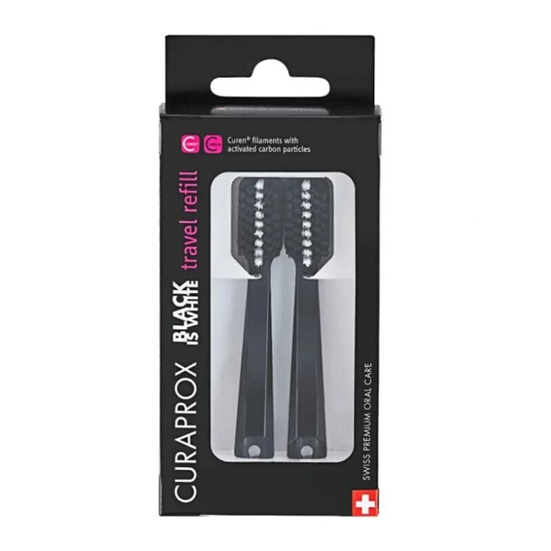 Curaprox Black Is White Travel Refill Yedek Başlık 2li