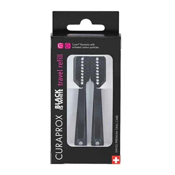 Curaprox Black Is White Travel Refill Yedek Başlık 2li