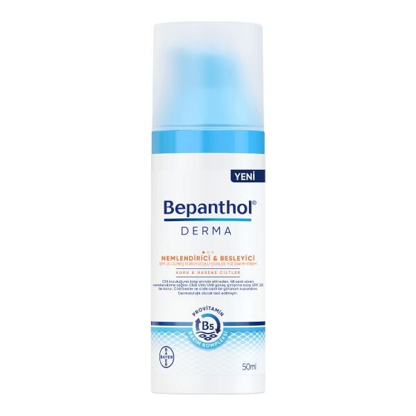 Bepanthol Derma Yüz Bakım Kremi Nemlendirici ve Besleyici Spf 25 50 ml
