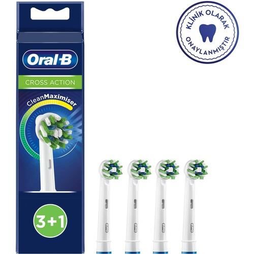 Oral B Cross Action Maximiser Şarjlı Diş Fırçası Yedek Başlık 4'lü