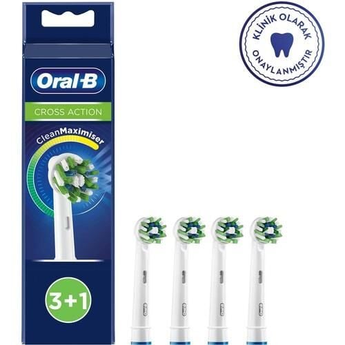 Oral B Cross Action Maximiser Şarjlı Diş Fırçası Yedek Başlık 4'lü