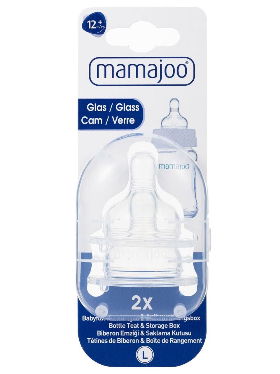 Mamajoo Cam Biberon Emziği İkili L No3 12 ay+