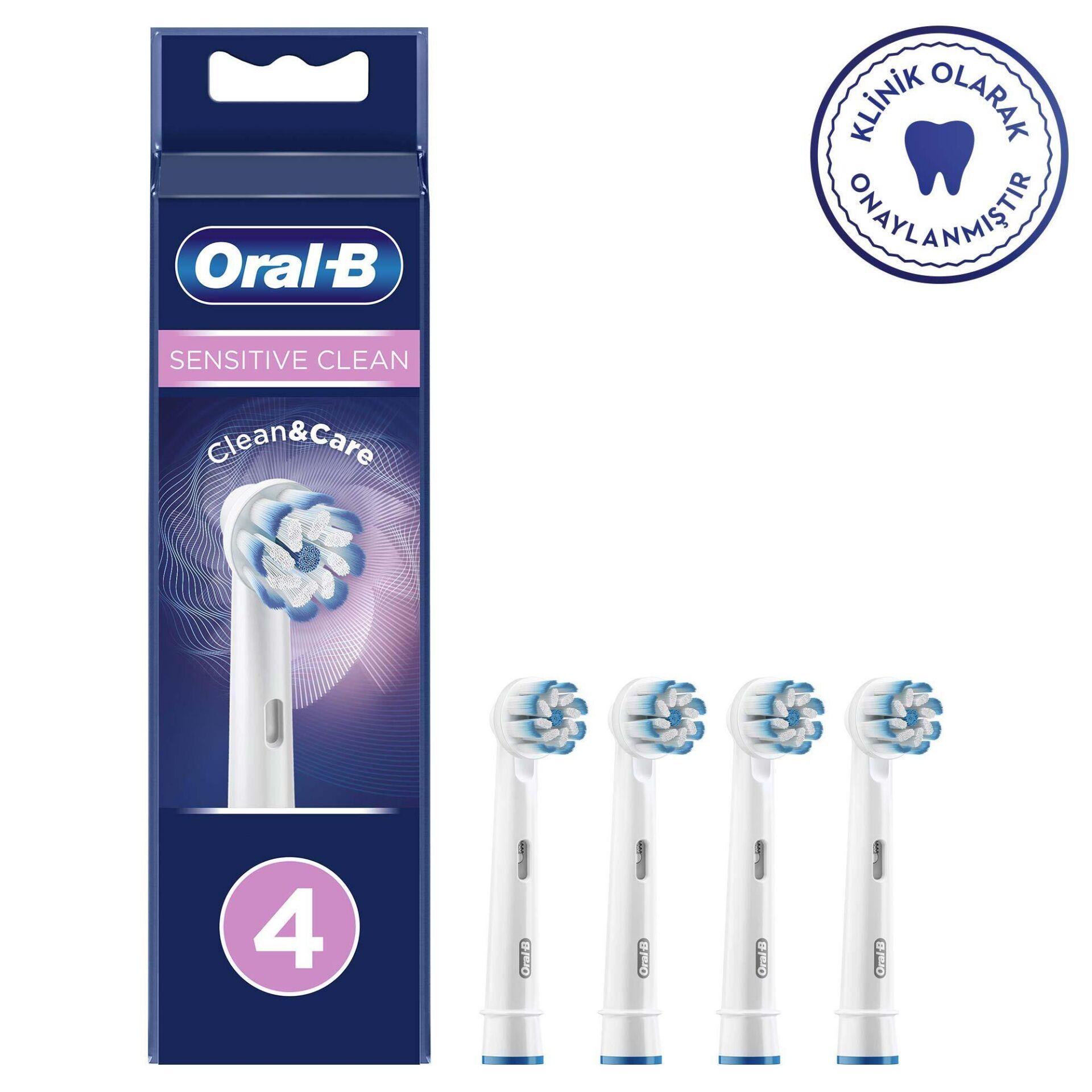 Oral B Şarjlı Diş Fırçası Yedek Başlık Sensitive Clean 4'lü