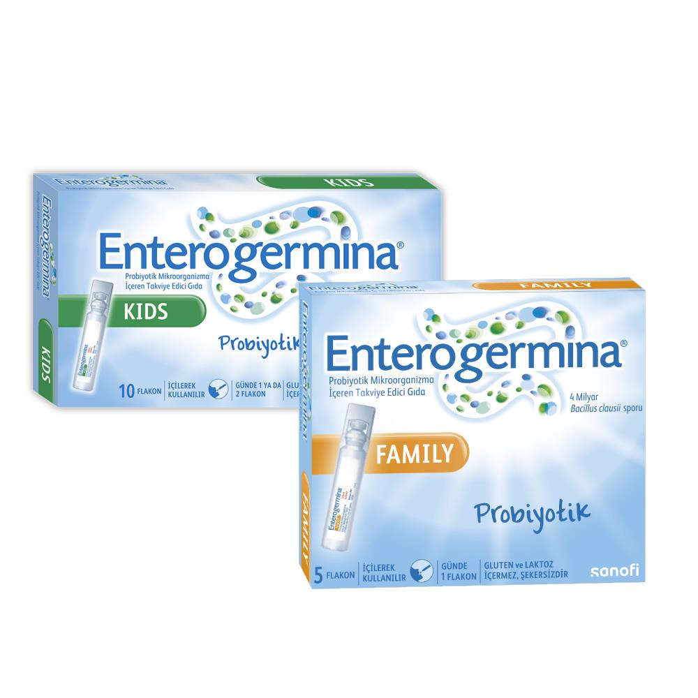 Enterogermina Kids 10 Flakon + Family 5 Flakon Probiyotik