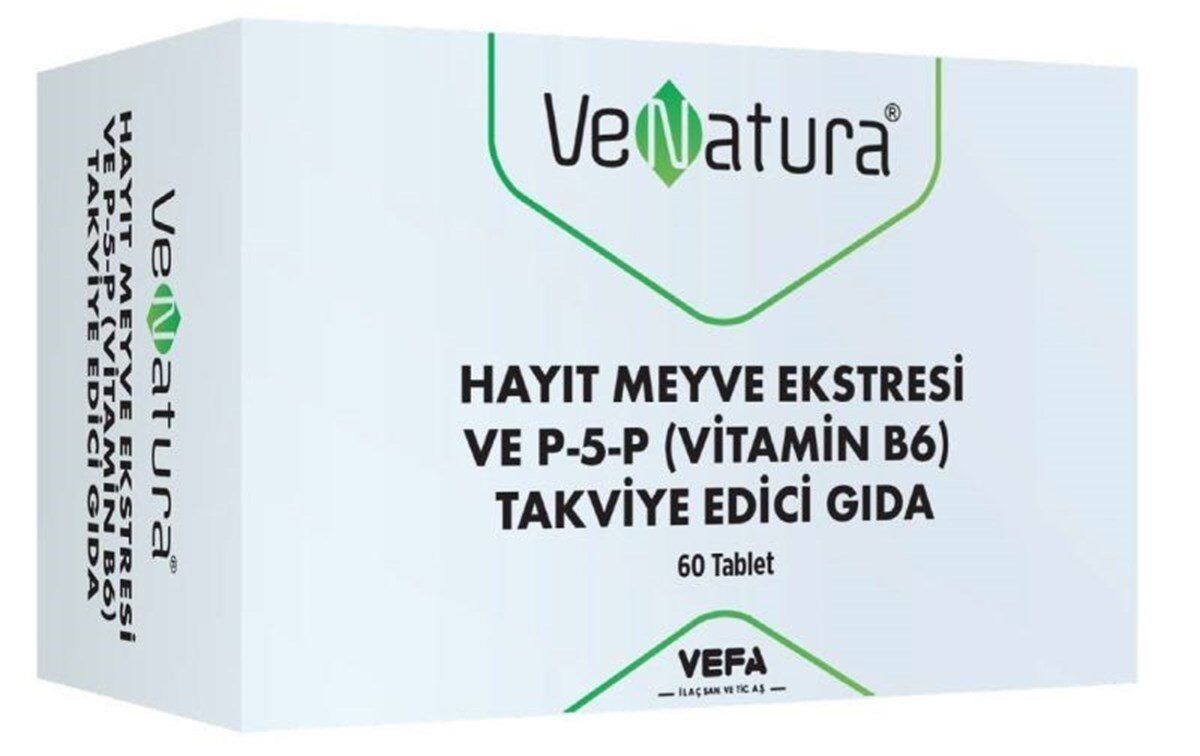 Venatura Hayıt Meyve Ekstresi ve P-5-P Vitamin B6 Takviye Edici Gıda 60 Kapsül