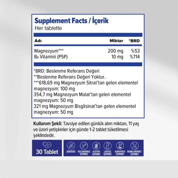 Orzax Ocean ExtraMag Üçlü Magnezyum Kombinasyonu 60 Tablet