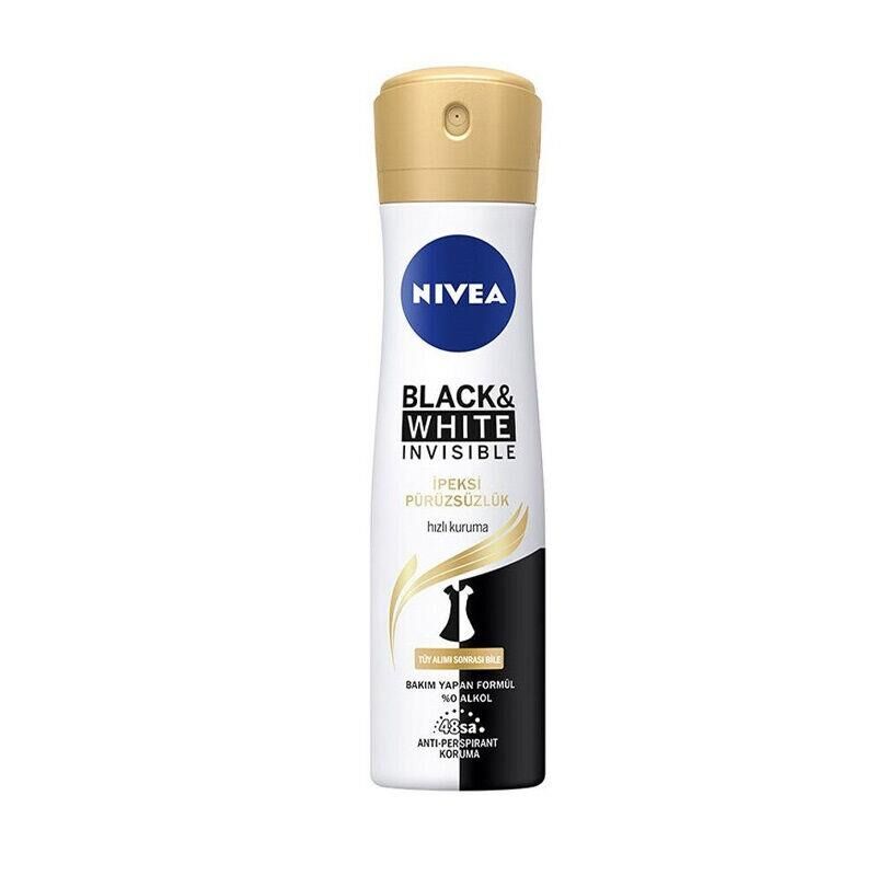 Nivea Black  White Invisible Deodorant For Women İpeksi Pürüzsüzlük 150 ml