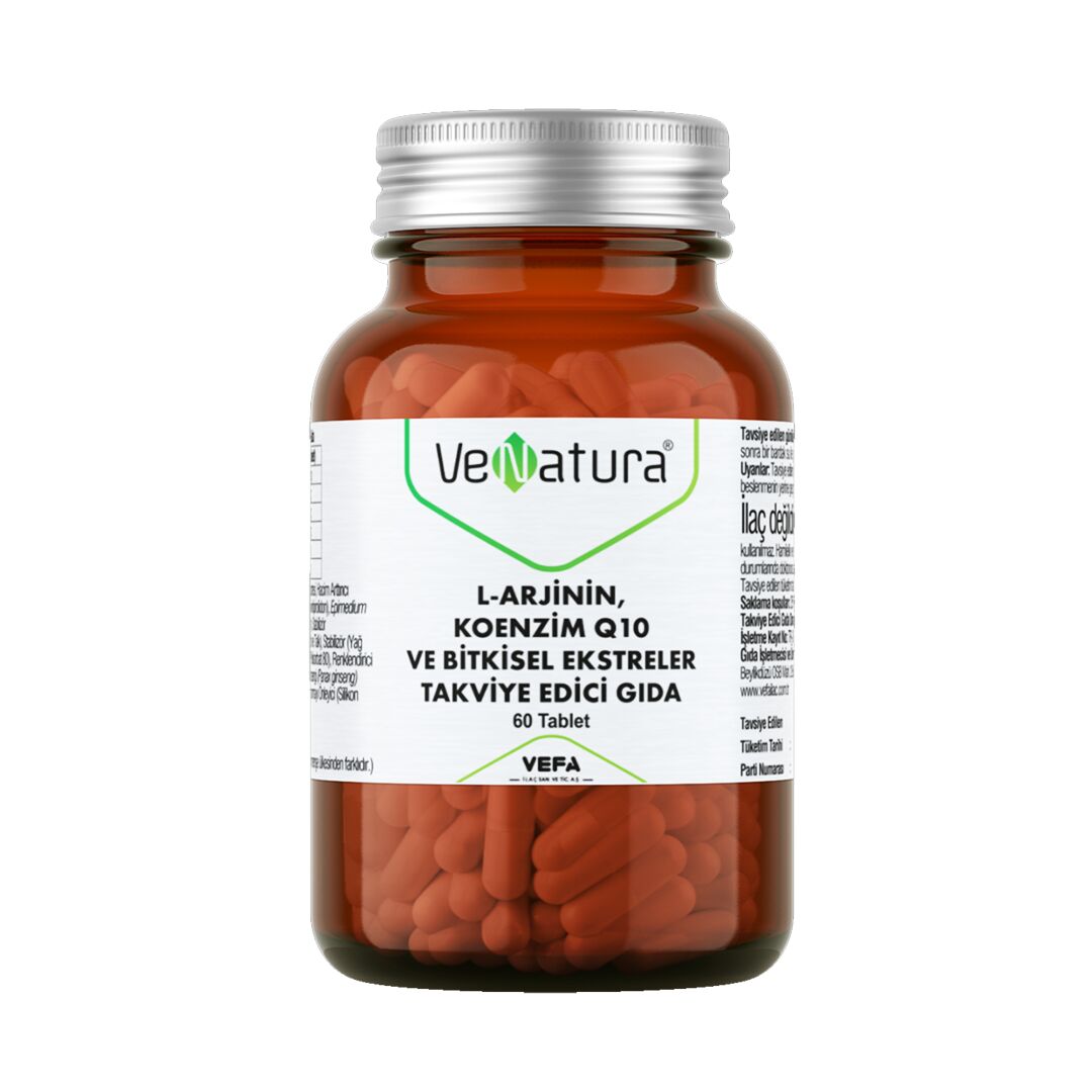 VeNatura L-arjinin, Koenzim Q10 ve Bitkisel Ekstreler 60 Tablet