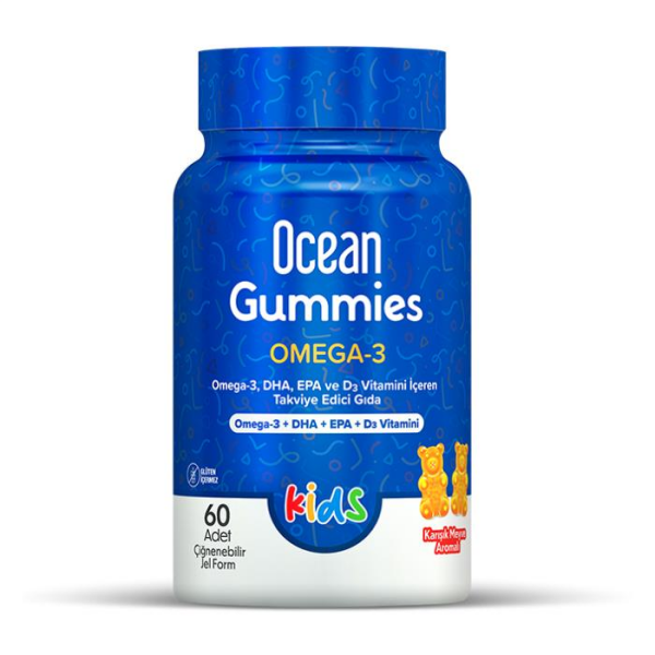 Ocean Gummies Omega 3 Kids 60 Çiğnenebilir Jel Form