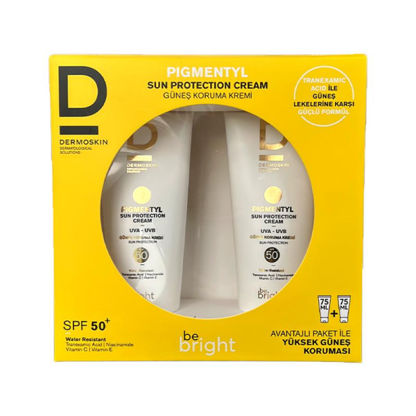 Dermoskin Be Bright Pigmentyl Spf 50+ 75 ml 2 li Paket Güneş Kremi