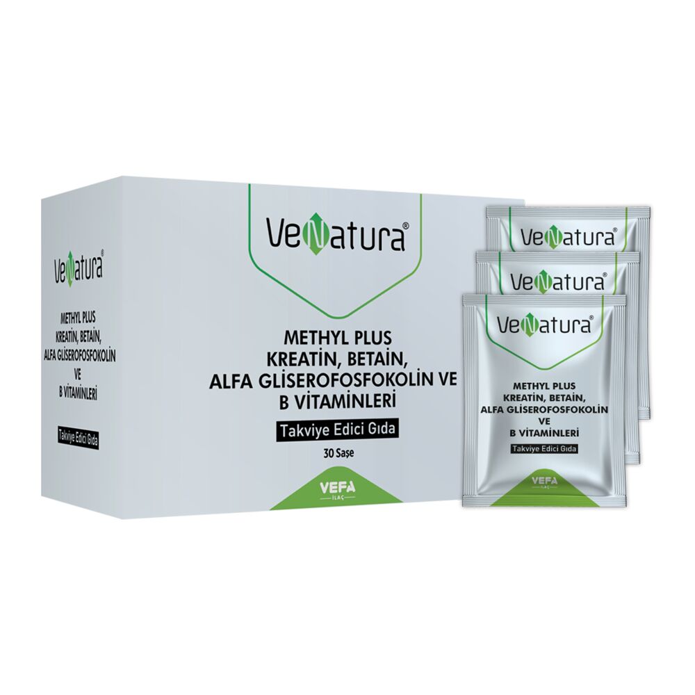 Venatura Methyl Plus Kreatin-Betain-Alfa Gliserofosfokolin ve B Vitaminleri 30 Saşe