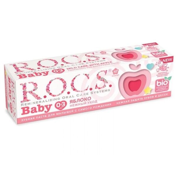 ROCS Baby 0-3 Yaş Elma Püresi 35 ml Yutulabilir Diş Macunu